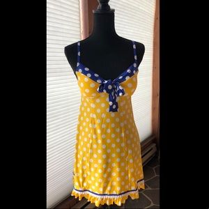 Betsey Johnson Polkadot Pinup Swim Top